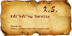 Kökény Sarolta névjegykártya