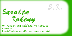 sarolta kokeny business card